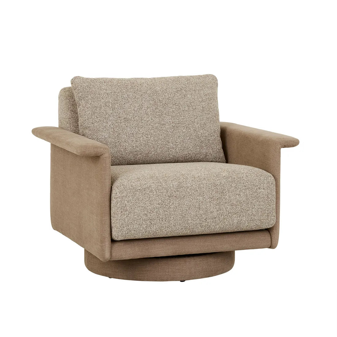 Hugo Gia Swivel Sofa Chair - Truffle Weave - Nomad
