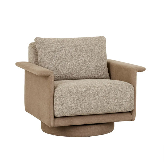 Hugo Gia Swivel Sofa Chair - Truffle Weave - Nomad