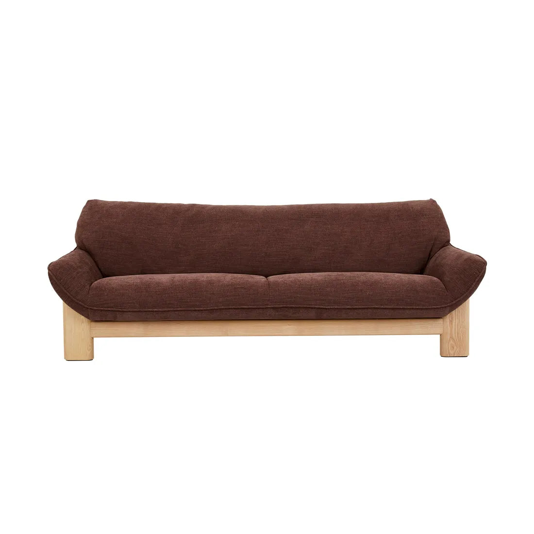 Juno Bowie 3 Seater Sofa - Root Beer - Natural Ash