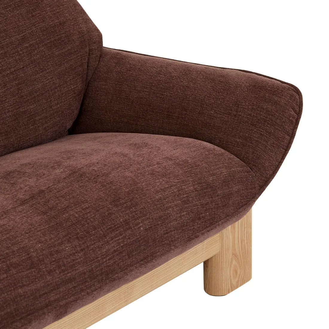 Juno Bowie 3 Seater Sofa - Root Beer - Natural Ash