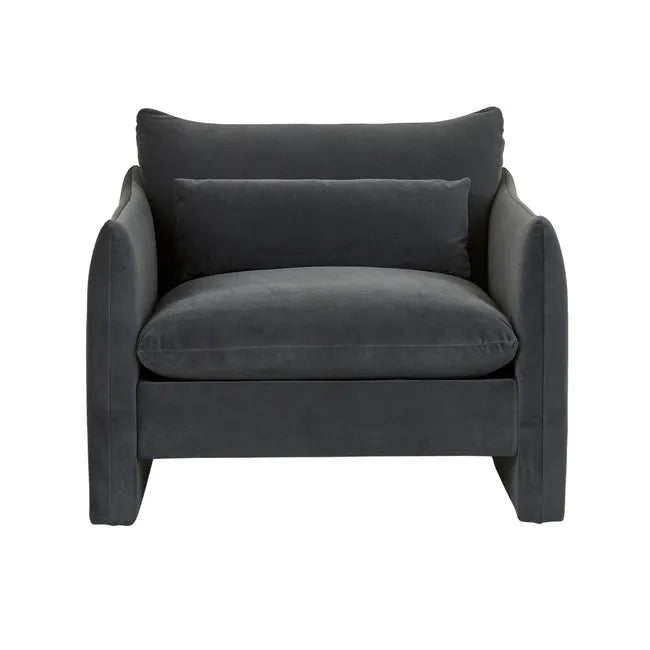 Sidney Peak Sofa Chair - Nocturne Velvet