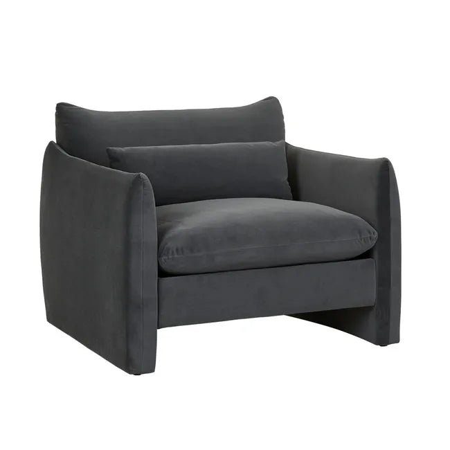 Sidney Peak Sofa Chair - Nocturne Velvet