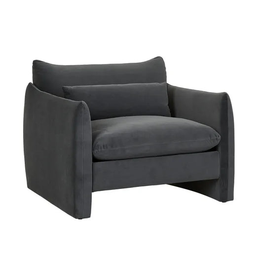 Sidney Peak Sofa Chair - Nocturne Velvet