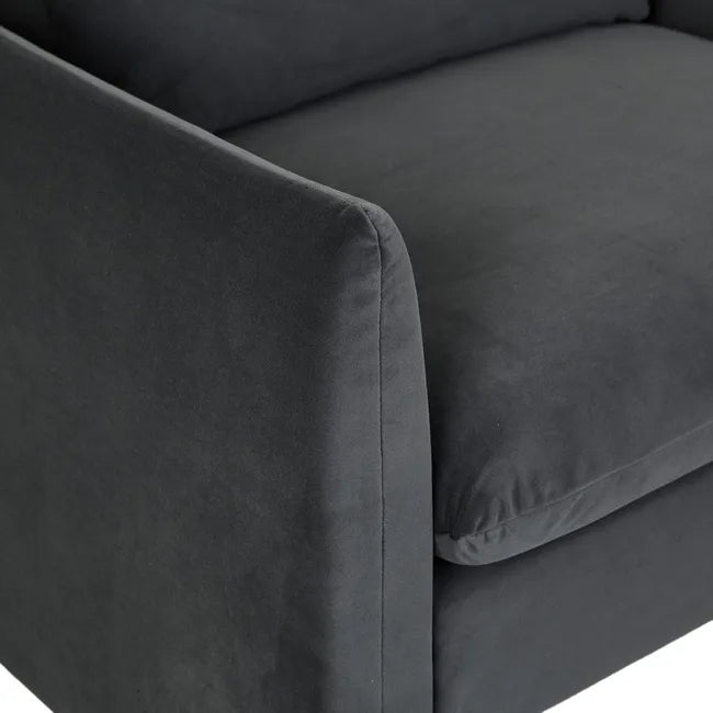 Sidney Peak Sofa Chair - Nocturne Velvet