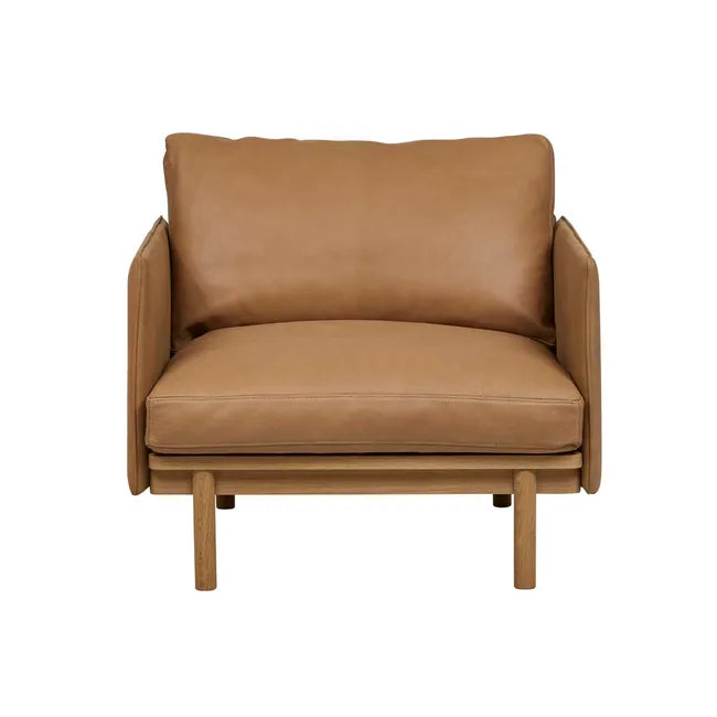 Tolv Pensive Sofa Chair - Camel - Light Oak