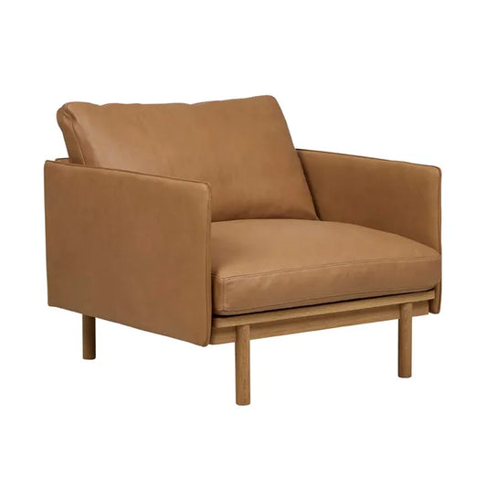 Tolv Pensive Sofa Chair - Camel - Light Oak