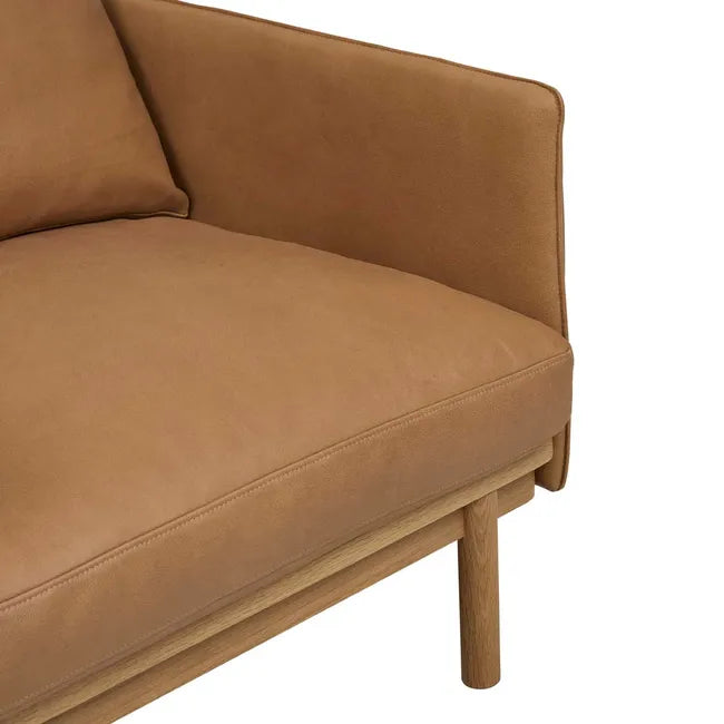 Tolv Pensive Sofa Chair - Camel - Light Oak