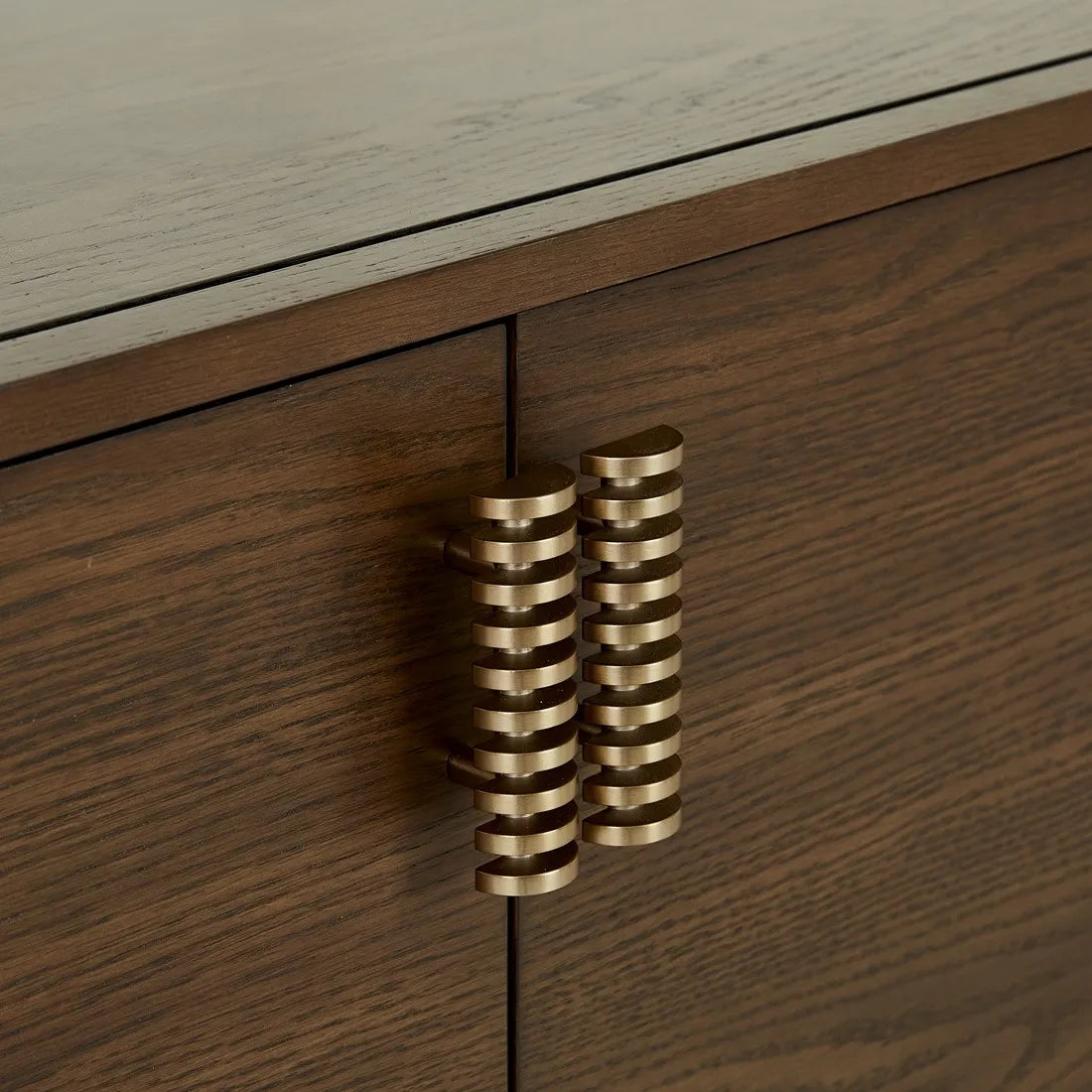 Marlow Buffet - Chocolate Oak - Brass