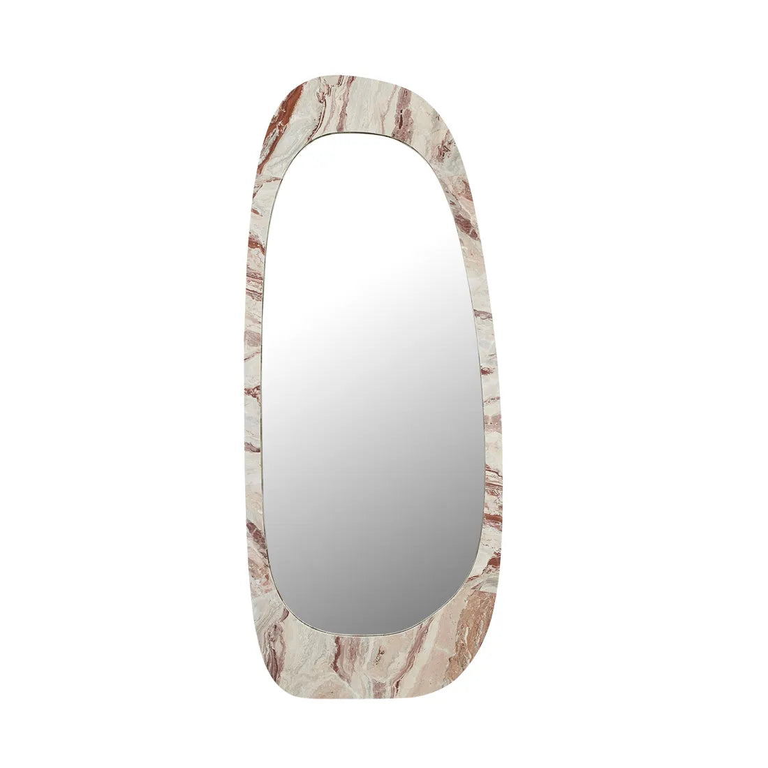 Oakley Pebble Floor Mirror - Monica Red Marble