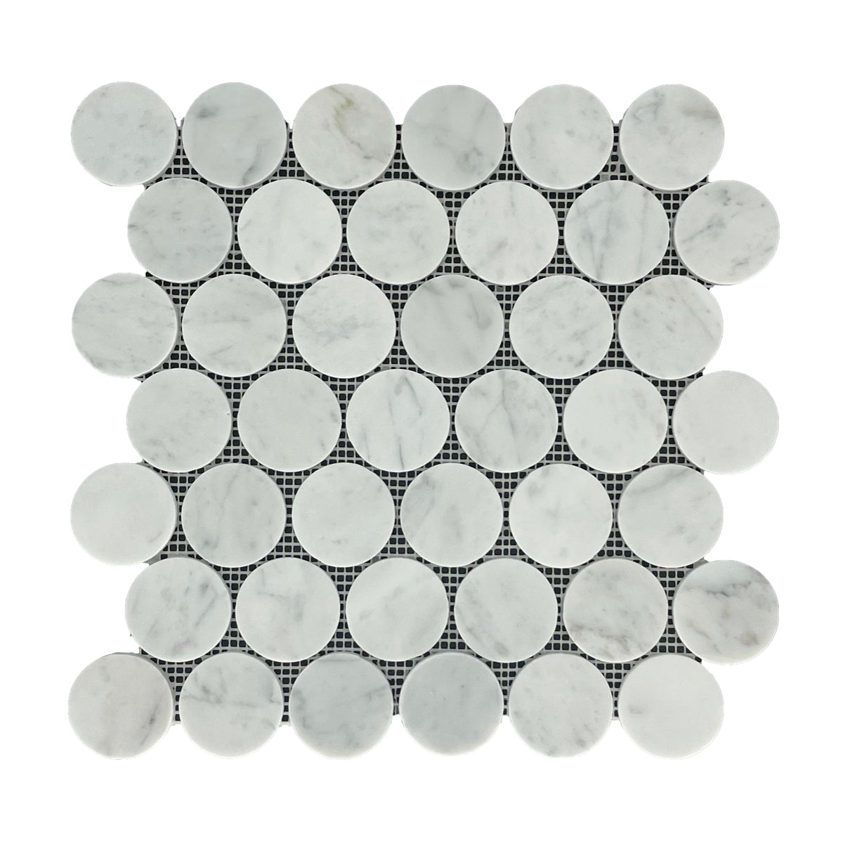 PENNY ROUND CARRARA HONED