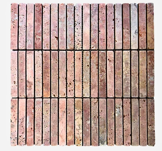 STACK RED TRAVERTINE TUMBLED