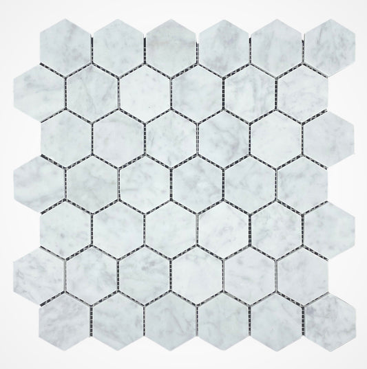 HEXAGON CARRARA HONED