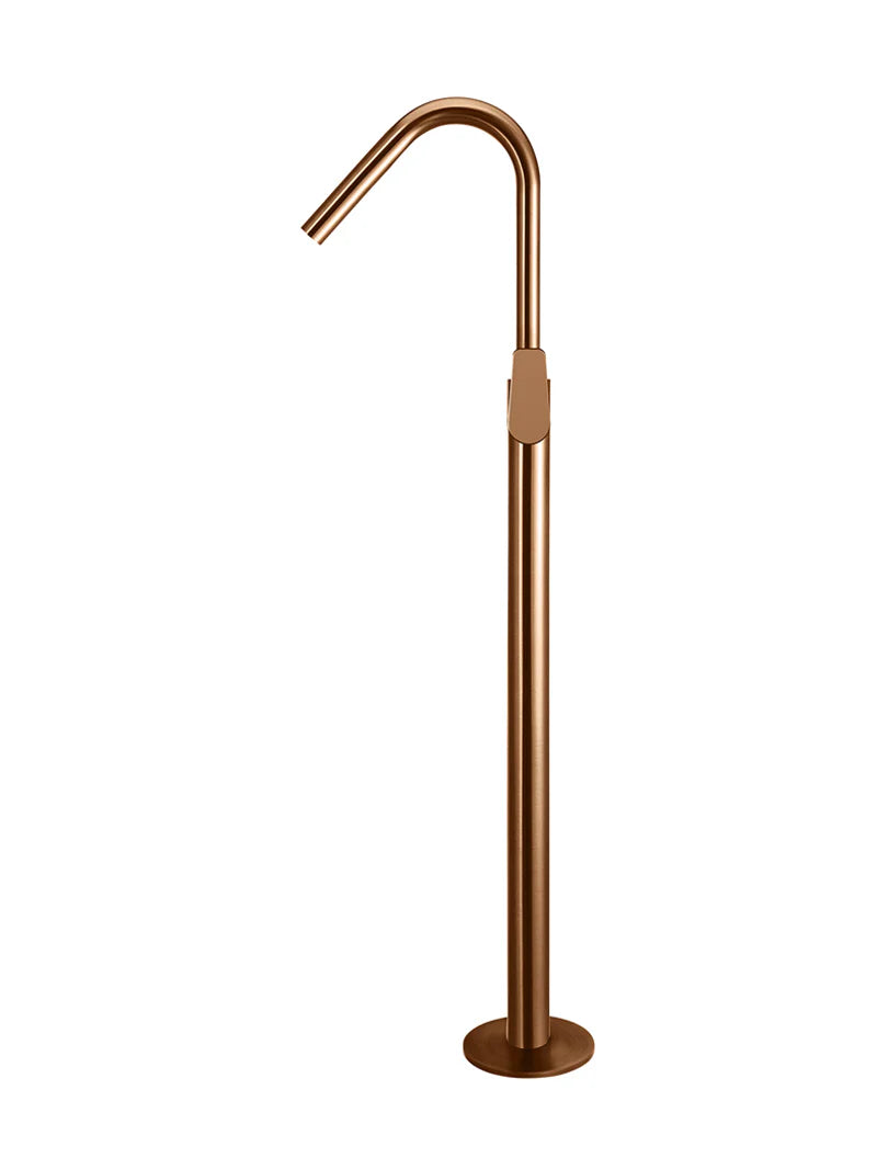 MEIR ROUND PADDLE FREESTANDING BATH SPOUT AND HAND SHOWER
