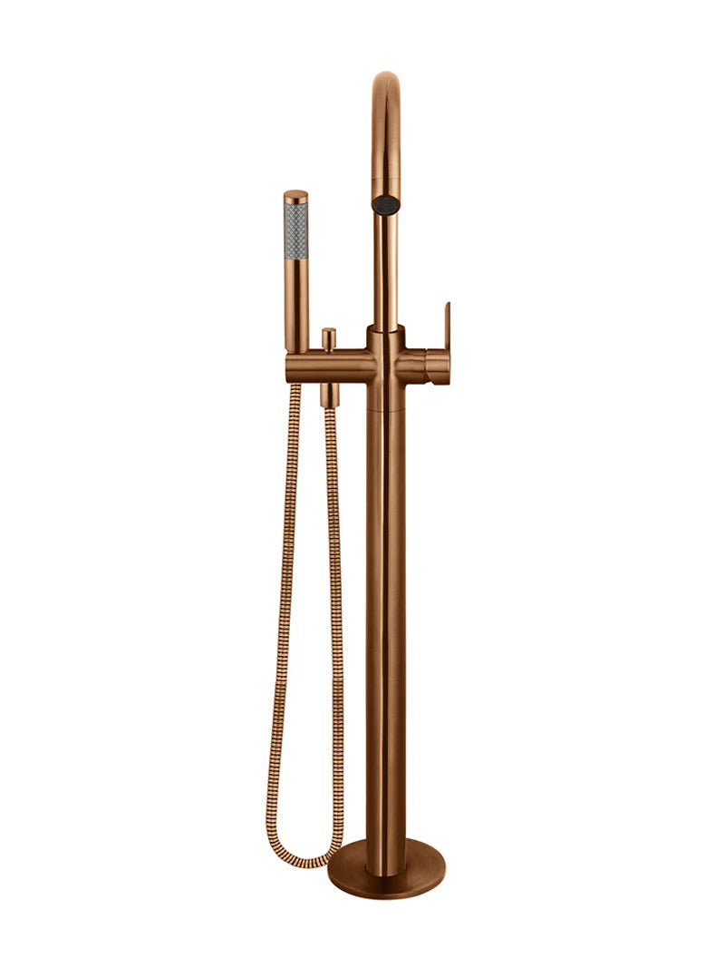 MEIR ROUND PADDLE FREESTANDING BATH SPOUT AND HAND SHOWER