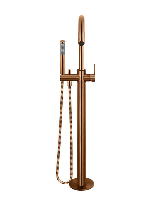 MEIR ROUND PADDLE FREESTANDING BATH SPOUT AND HAND SHOWER