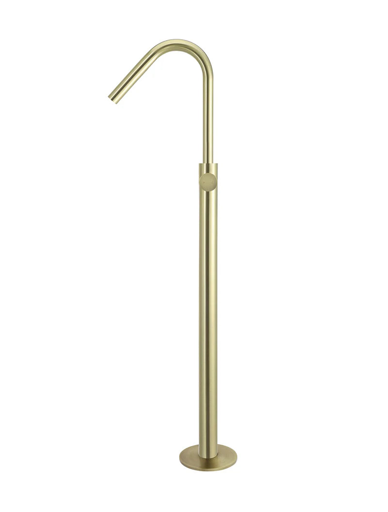 MEIR ROUND PINLESS FREESTANDING BATH SPOUT AND HAND SHOWER