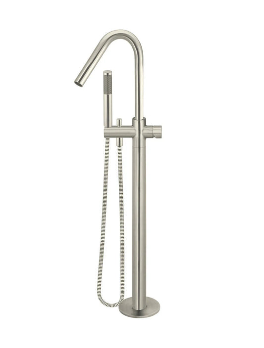 MEIR ROUND PINLESS FREESTANDING BATH SPOUT AND HAND SHOWER