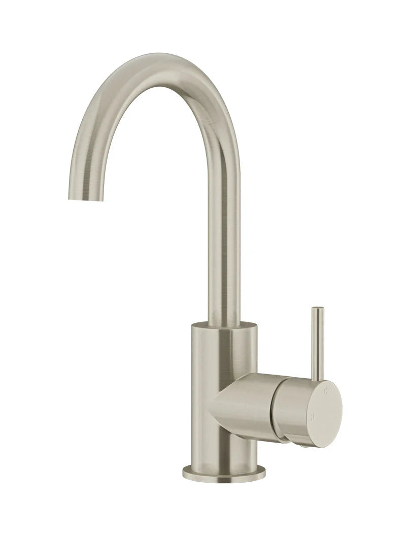 MEIR GOOSENECK BASIN MIXER WITH COLD START
