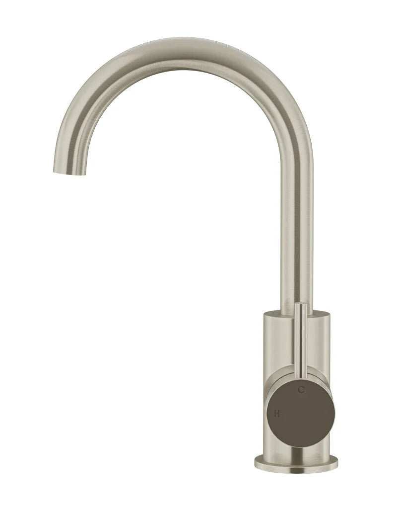 MEIR GOOSENECK BASIN MIXER WITH COLD START