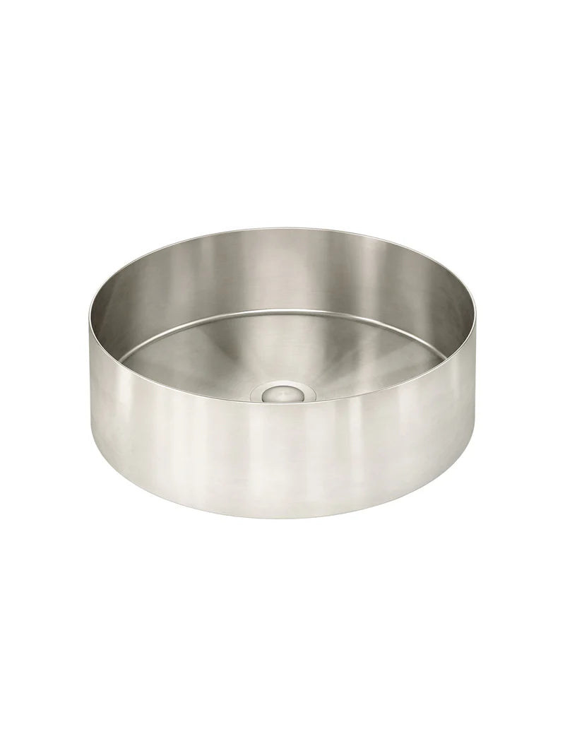 MEIR LAVELLO ROUND STEEL BATHROOM BASIN 380 X 110