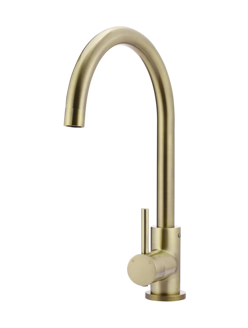 MEIR ROUND GOOSENECK KITCHEN MIXER TAP
