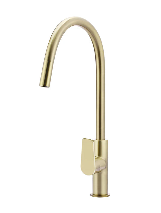 MEIR ROUND PADDLE PICCOLA PULL OUT KITCHEN MIXER TAP
