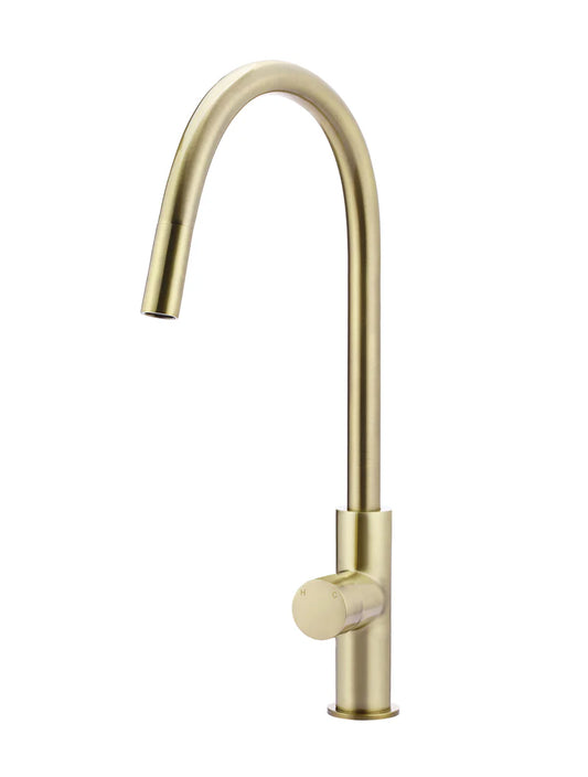 MEIR ROUND PINLESS PICCOLA PULL OUT KITCHEN MIXER TAP