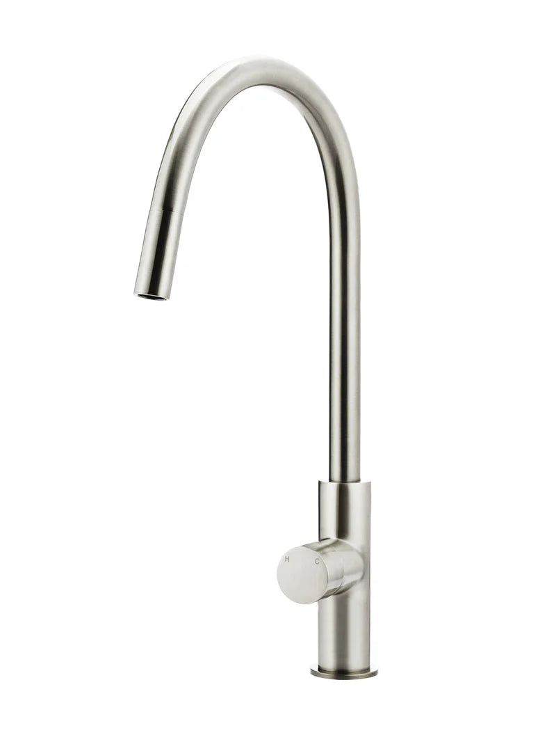 MEIR ROUND PINLESS PICCOLA PULL OUT KITCHEN MIXER TAP