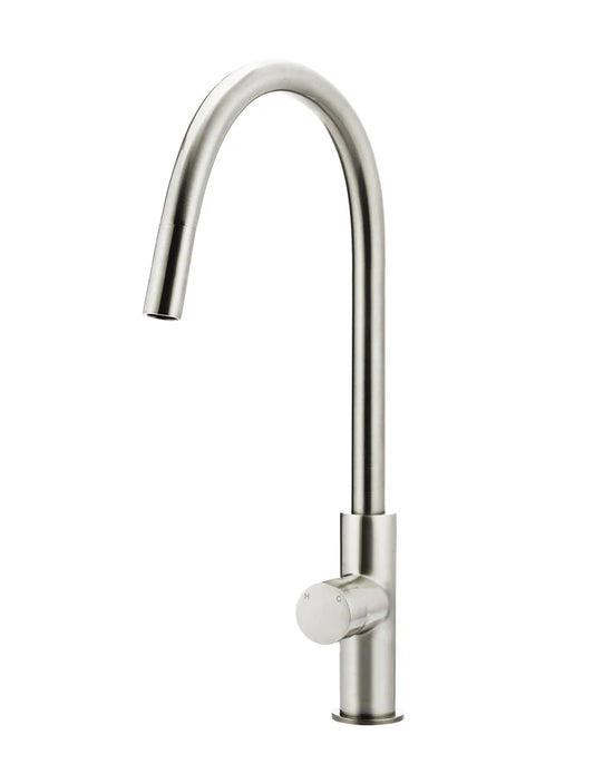 MEIR ROUND PINLESS PICCOLA PULL OUT KITCHEN MIXER TAP