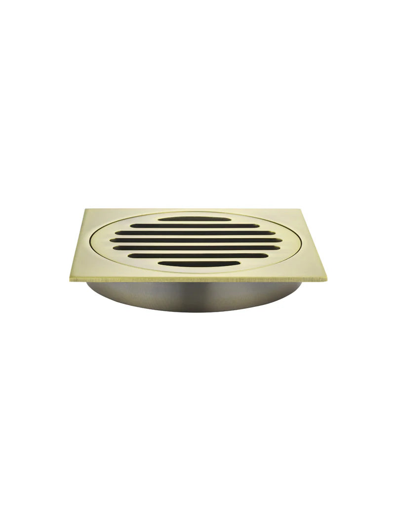 MEIR SQUARE FLOOR GRATE SHOWER DRAIN 100MM OUTLET