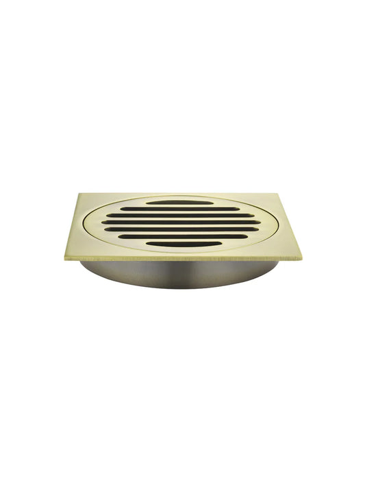 MEIR SQUARE FLOOR GRATE SHOWER DRAIN 100MM OUTLET