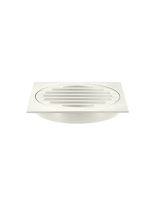 MEIR SQUARE FLOOR GRATE SHOWER DRAIN 100MM OUTLET