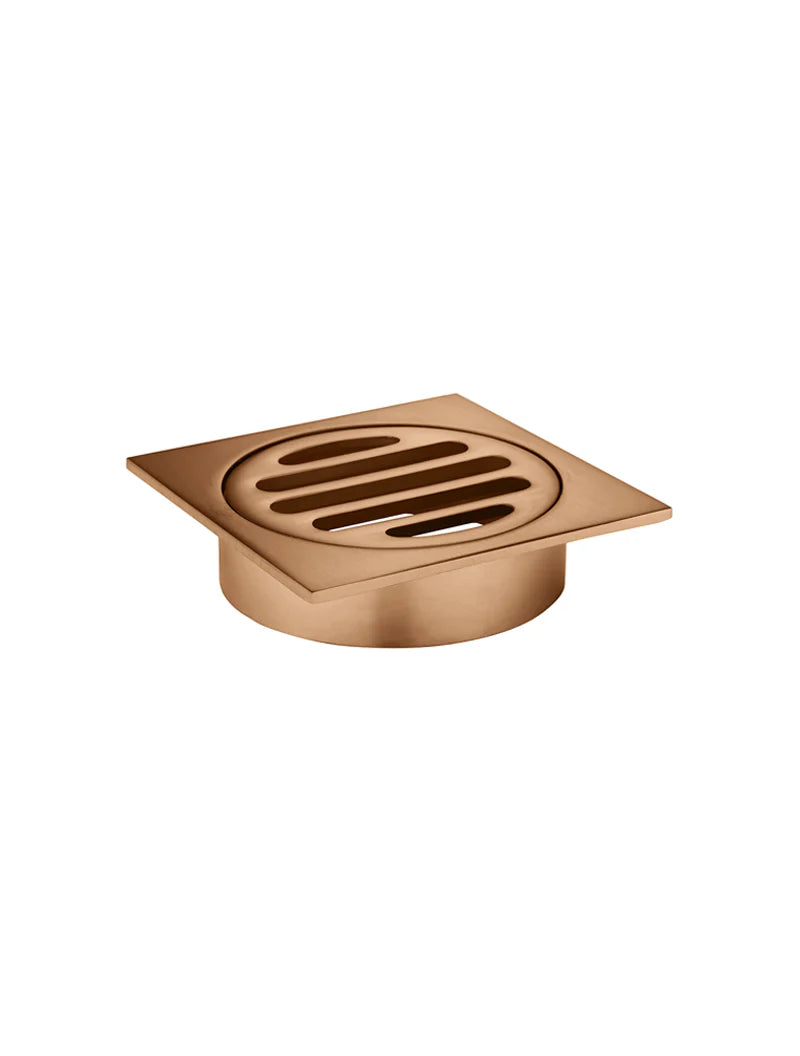MEIR SQUARE FLOOR GRATE SHOWER DRAIN 80MM OUTLET