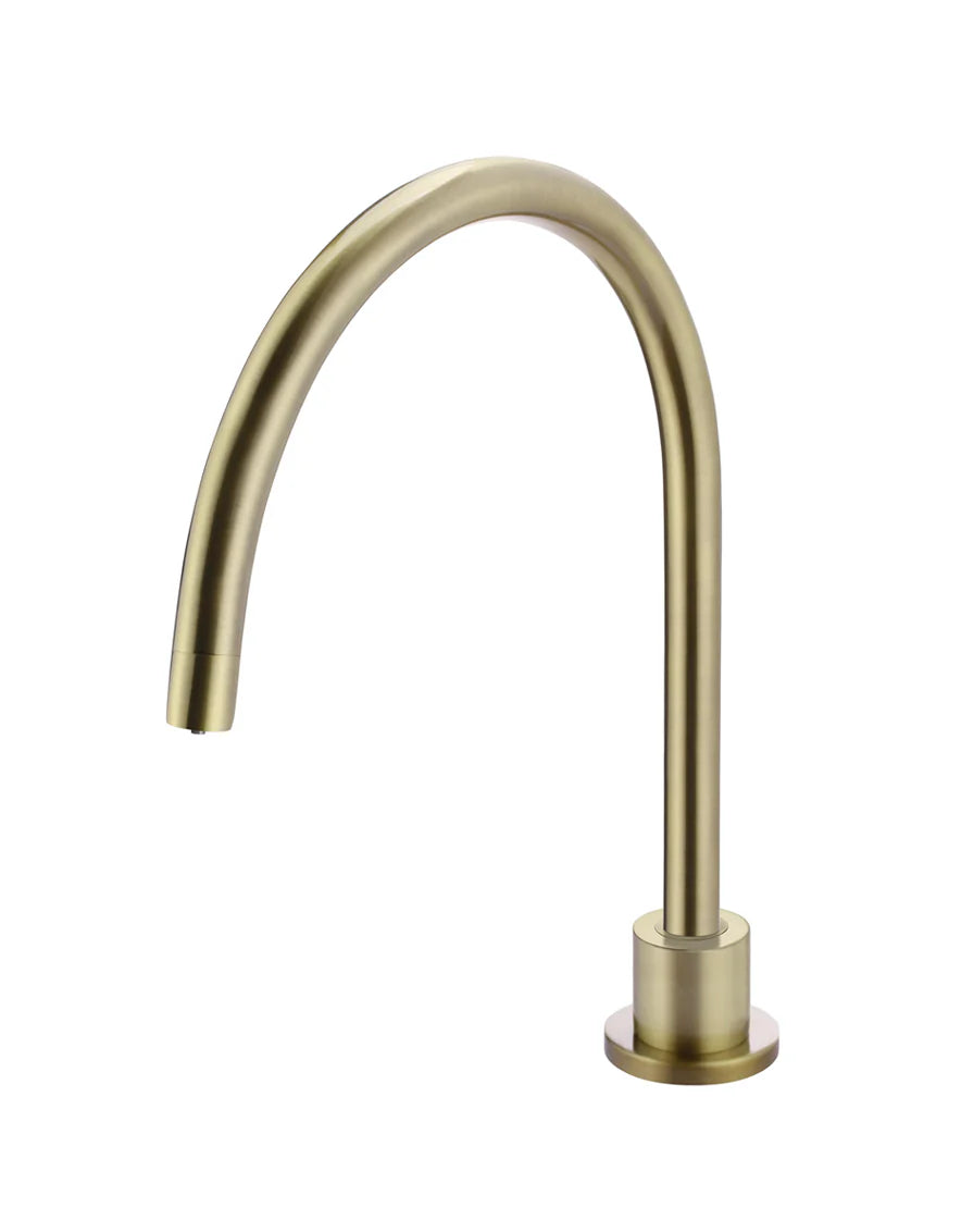 MEIR ROUND GOOSENECK HIGH-RISE SWIVEL HOB SPOUT