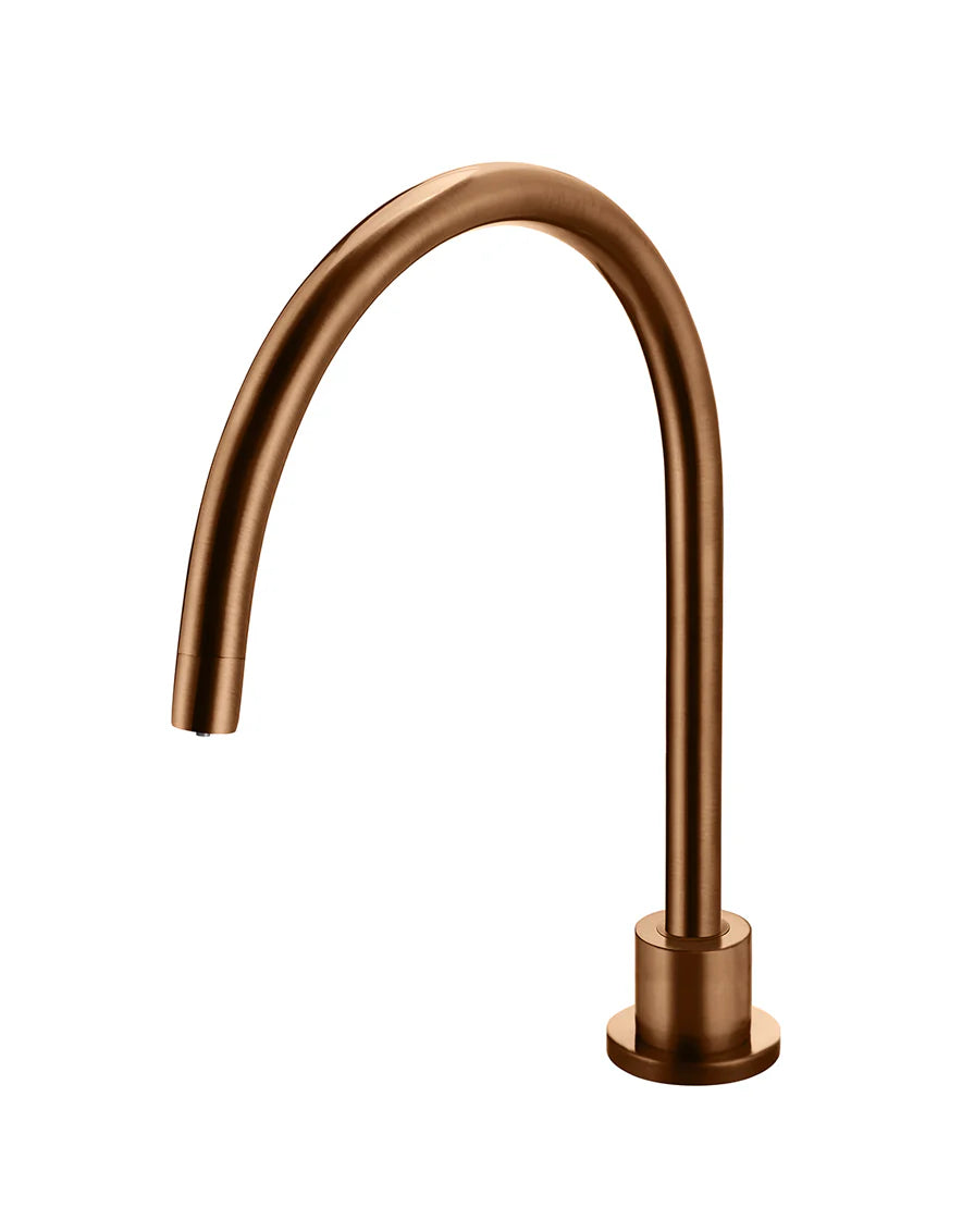 MEIR ROUND GOOSENECK HIGH-RISE SWIVEL HOB SPOUT