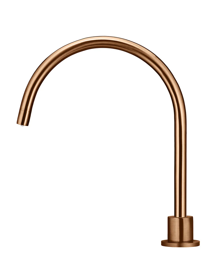 MEIR ROUND GOOSENECK HIGH-RISE SWIVEL HOB SPOUT