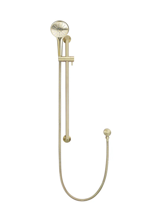 MEIR ROUND THREE FUNCTION HAND SHOWER ON RAIL COLUMN