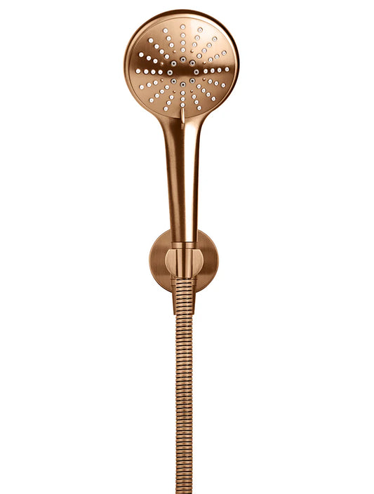 MEIR ROUND THREE FUNCTION HAND SHOWER ON FIXED BRACKET