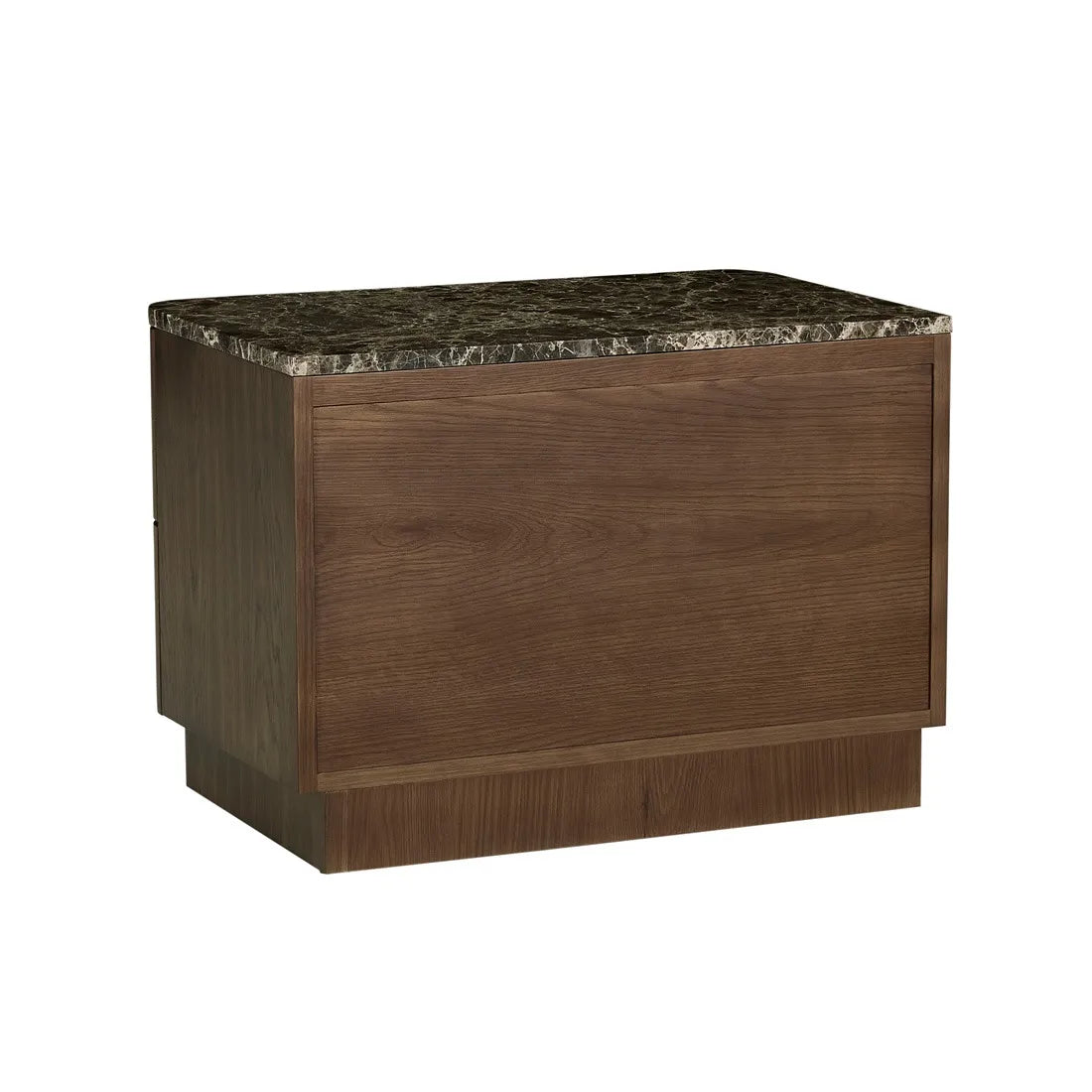 Billie Marble Bedside - Emperador Marble - Chocolate Oak