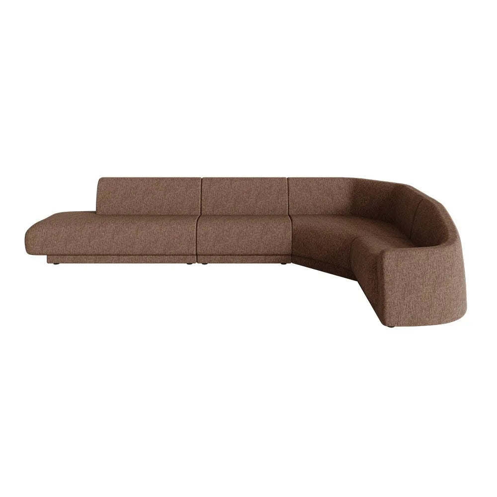 Juno Pebble 4-Seater Left Open End L Shape - Tawny