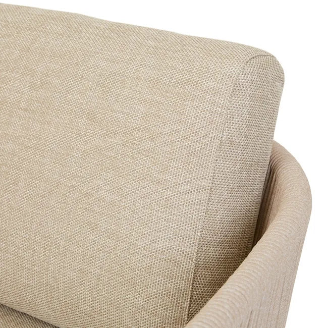 Valencia Rope 4-Seater Right Chaise with Arm - Natural/Sand